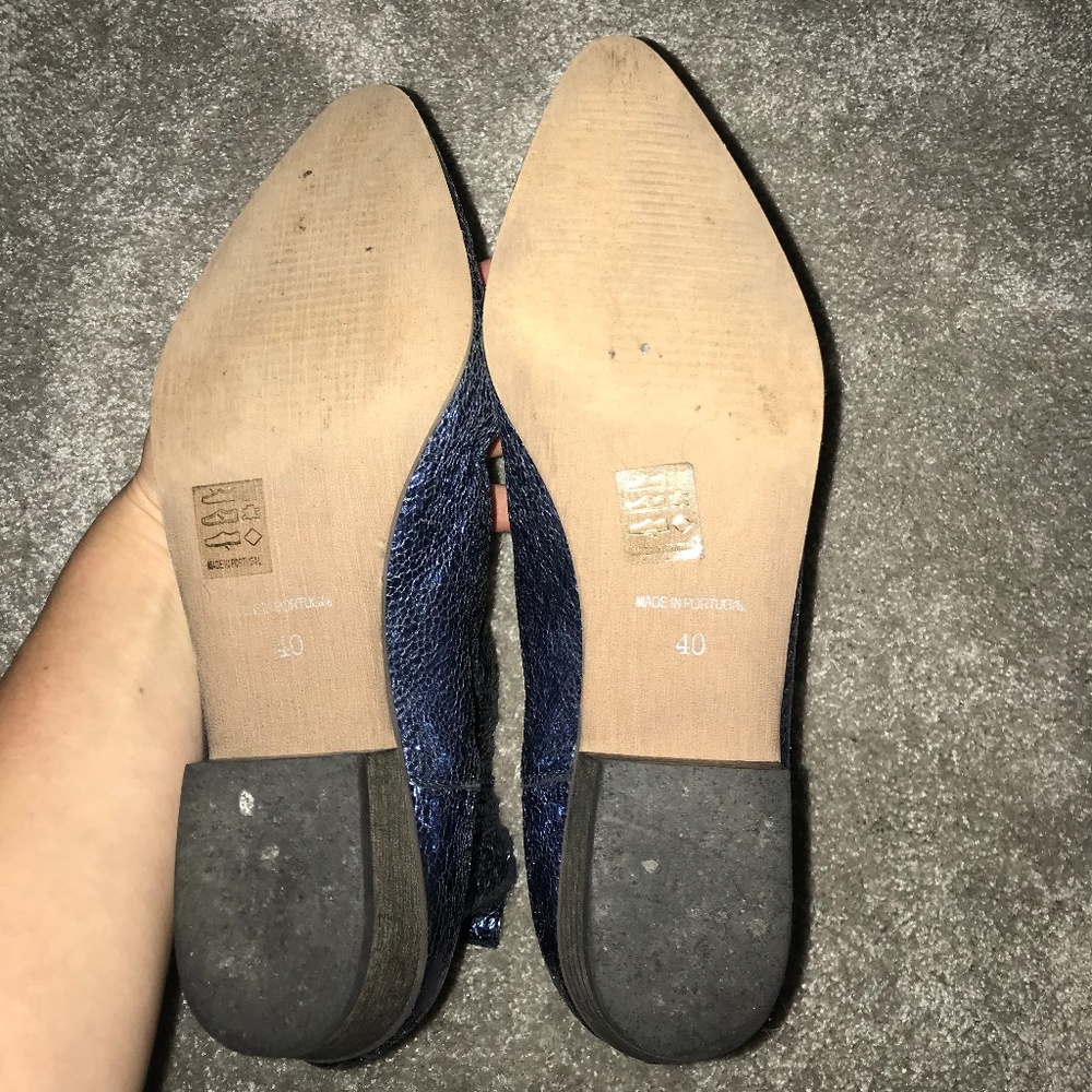 Custom Designed Ivylee Blue Metallic Booties - image 6